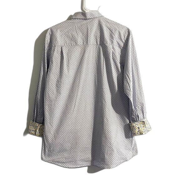 Nick Graham Stretch Modern Fit Dress Shirt Floral Contrast Cuff Size 15.5 Neck - Picture 3 of 4